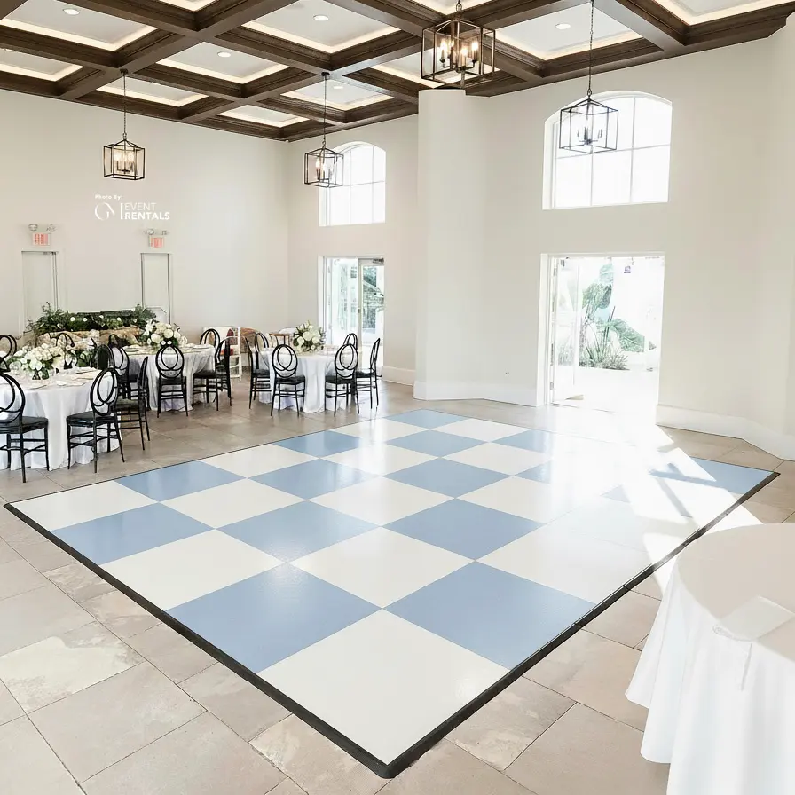 Light Blue And White Dance Floor